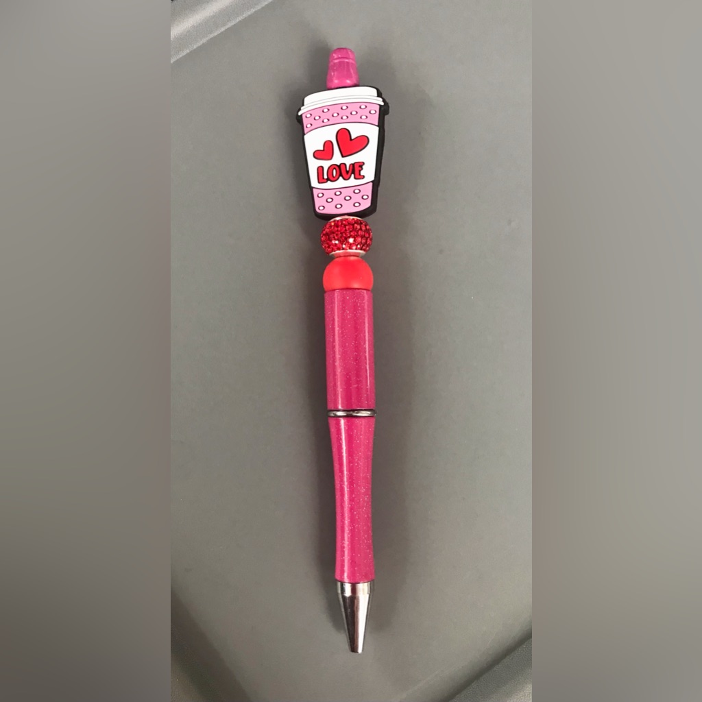 Valentine’s Coffee Beaded Pen